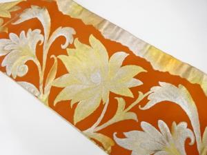 アンティーク　花更紗模様織り出し名古屋帯（着用可）